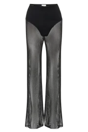 Meshki Pants Women Emerson Diamante Mesh Pant 8211 Black Black