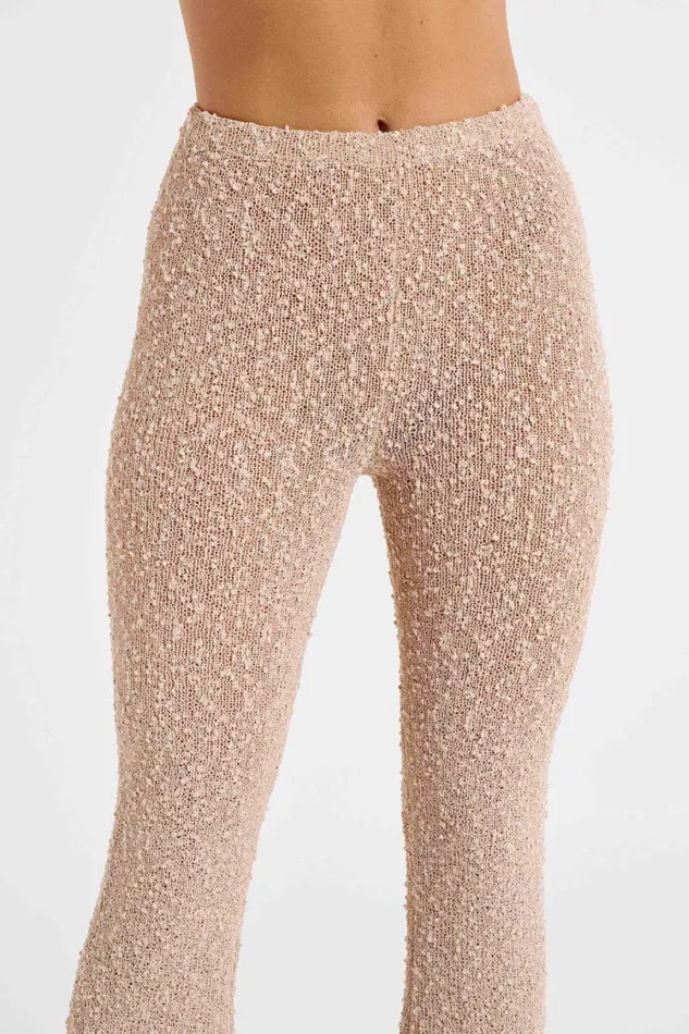 Meshki Pants Women Irma Flared Boucle Pants 8211 Wheat Wheat