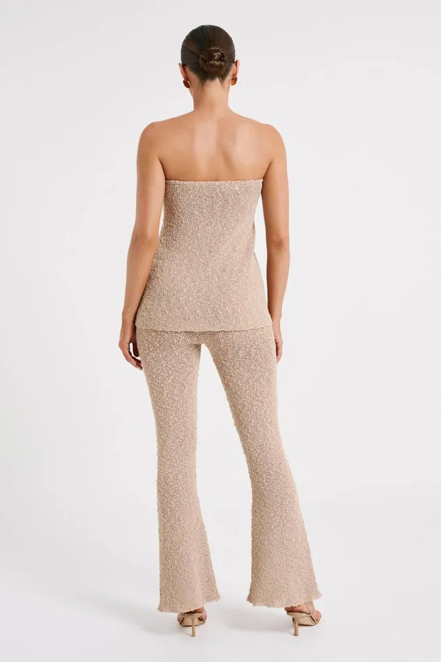 Meshki Pants Women Irma Flared Boucle Pants 8211 Wheat Wheat