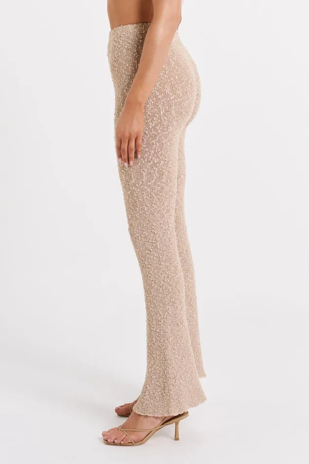 Meshki Pants Women Irma Flared Boucle Pants 8211 Wheat Wheat