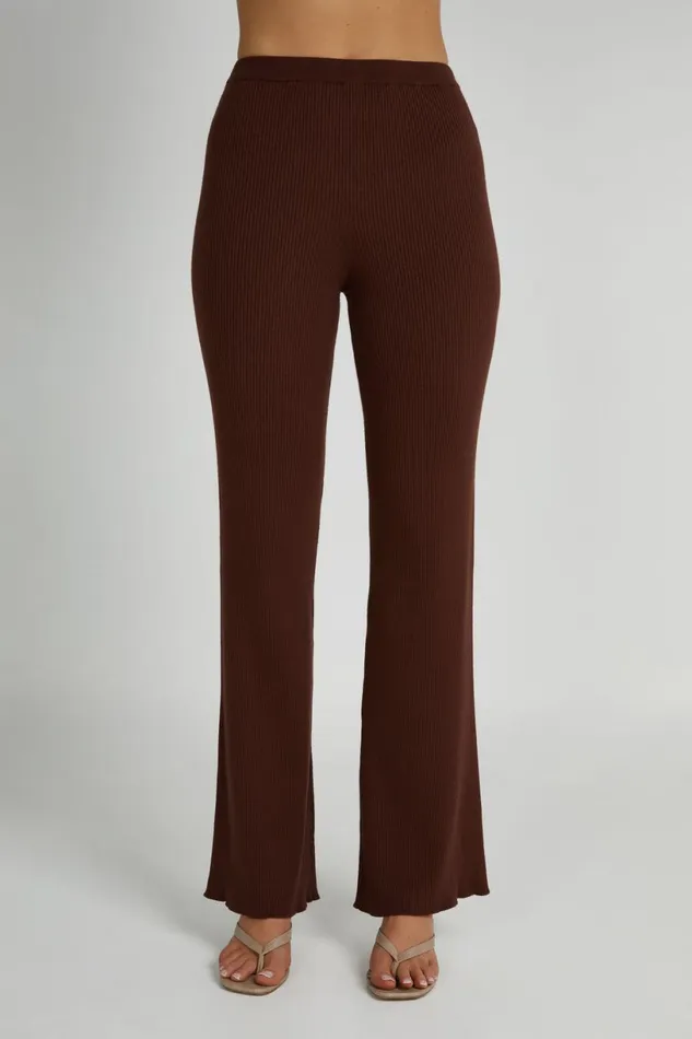 Meshki Pants Women Jovie Knit Pants 8211 Hazelnut Hazelnut
