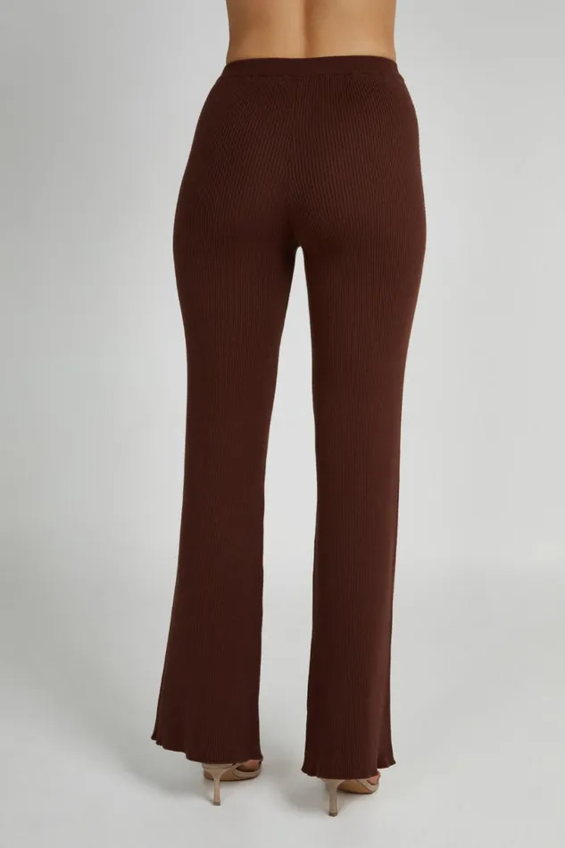 Meshki Pants Women Jovie Knit Pants 8211 Hazelnut Hazelnut
