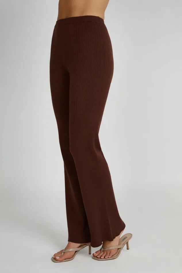Meshki Pants Women Jovie Knit Pants 8211 Hazelnut Hazelnut