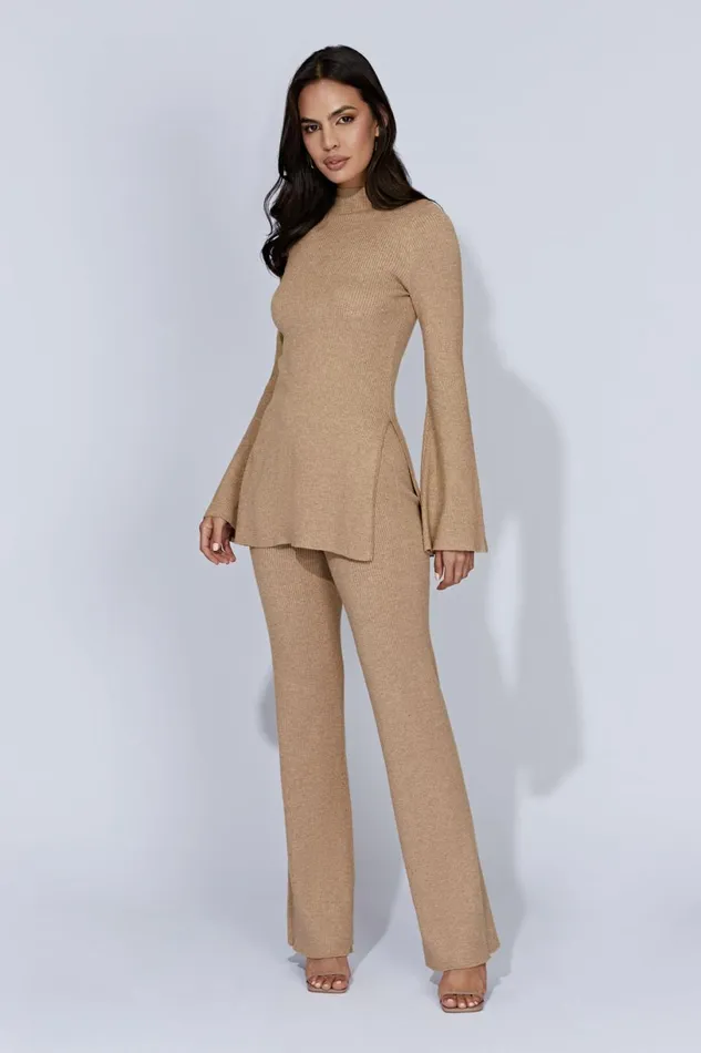 Meshki Pants Women Jovie Knit Pants 8211 Taupe Taupe