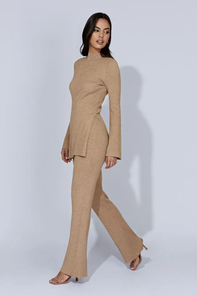 Meshki Pants Women Jovie Knit Pants 8211 Taupe Taupe