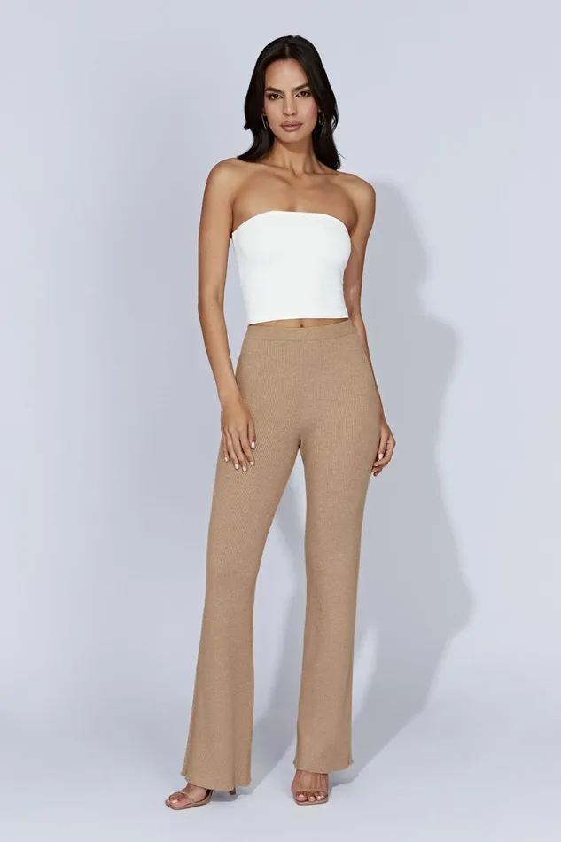 Meshki Pants Women Jovie Knit Pants 8211 Taupe Taupe