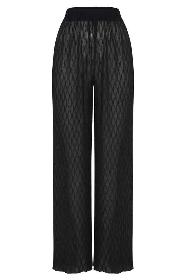 Meshki Pants Women Karla Wave Pleat Pant 8211 Black Black Meshki Pants Women Karla Wave Pleat Pant 8211 Black Black