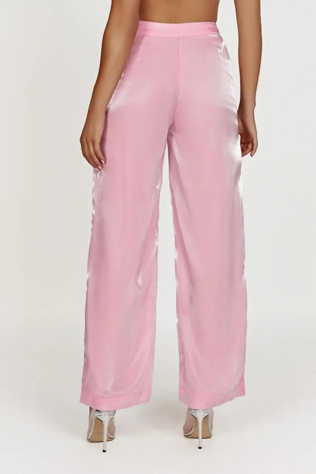 Meshki Pants Women Kinsley Sheer Pants 8211 Candy Pink Candypink