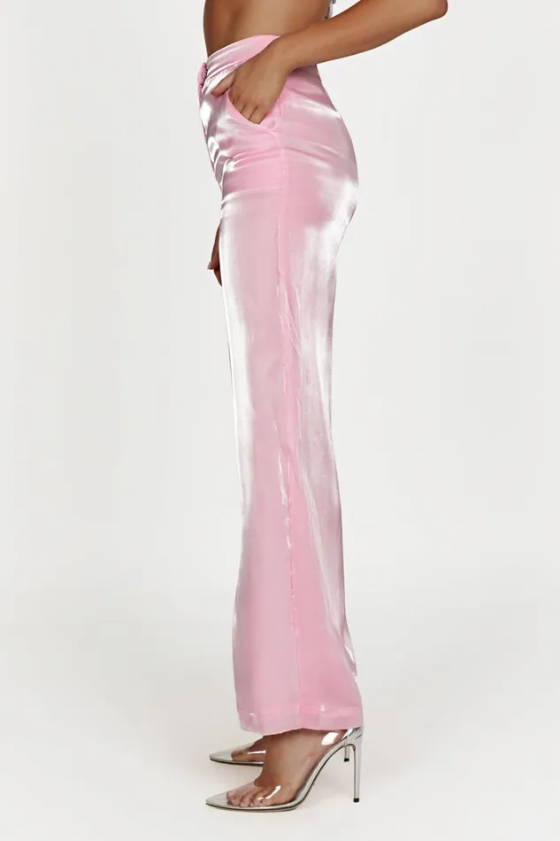Meshki Pants Women Kinsley Sheer Pants 8211 Candy Pink Candypink