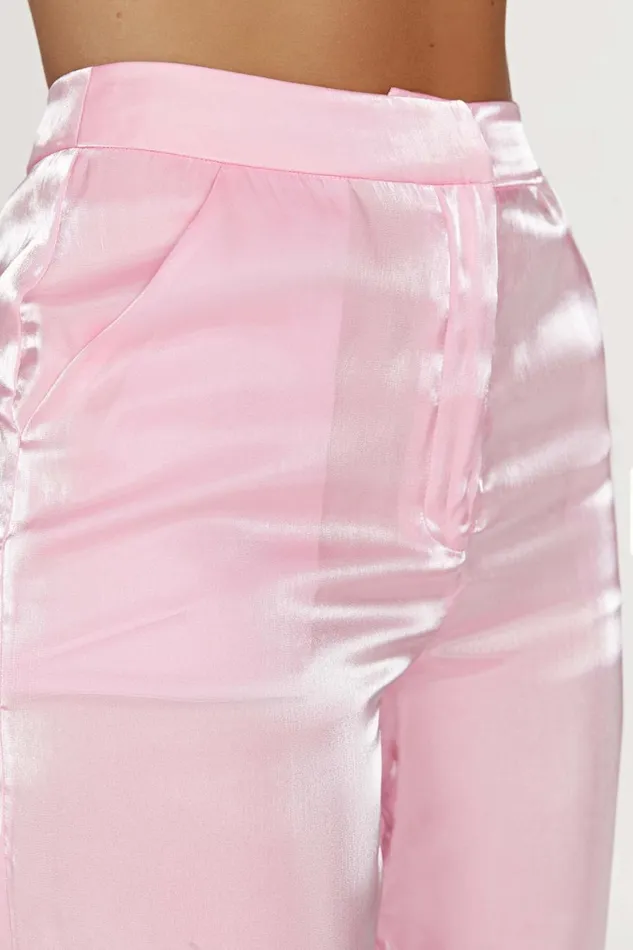 Meshki Pants Women Kinsley Sheer Pants 8211 Candy Pink Candypink