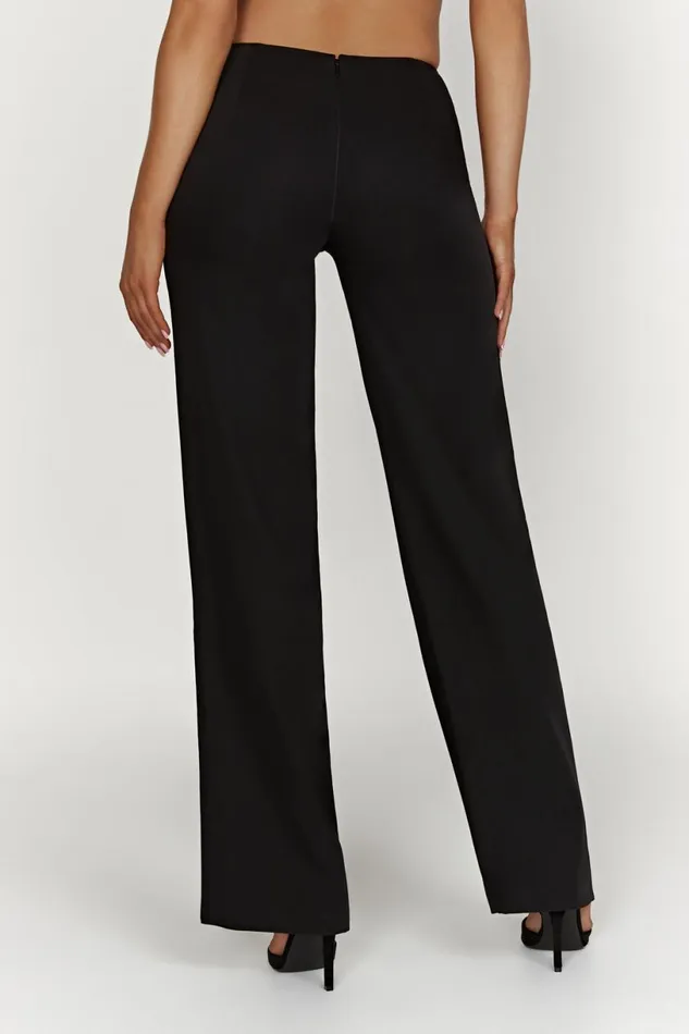 Meshki Pants Women Laurie Low Rise Suiting Pant 8211 Black Black