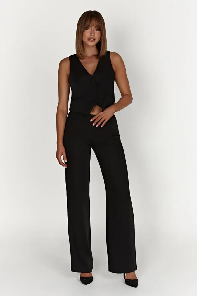 Meshki Pants Women Laurie Low Rise Suiting Pant 8211 Black Black