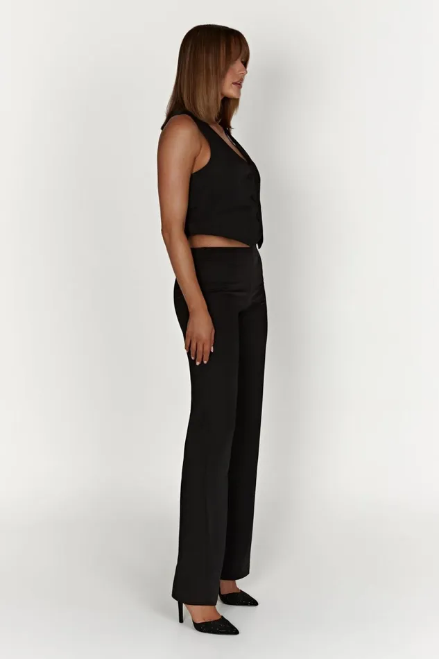 Meshki Pants Women Laurie Low Rise Suiting Pant 8211 Black Black