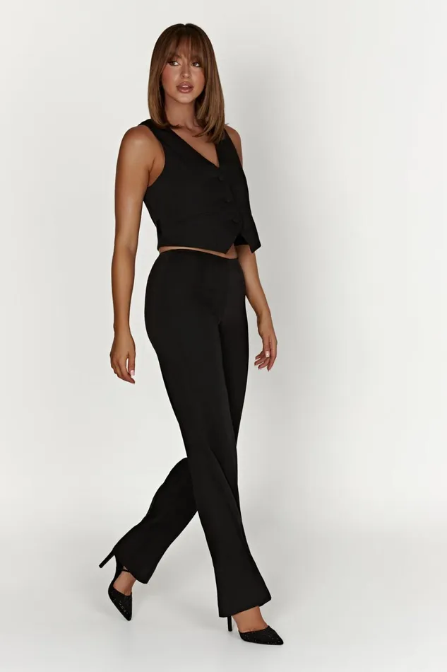 Meshki Pants Women Laurie Low Rise Suiting Pant 8211 Black Black