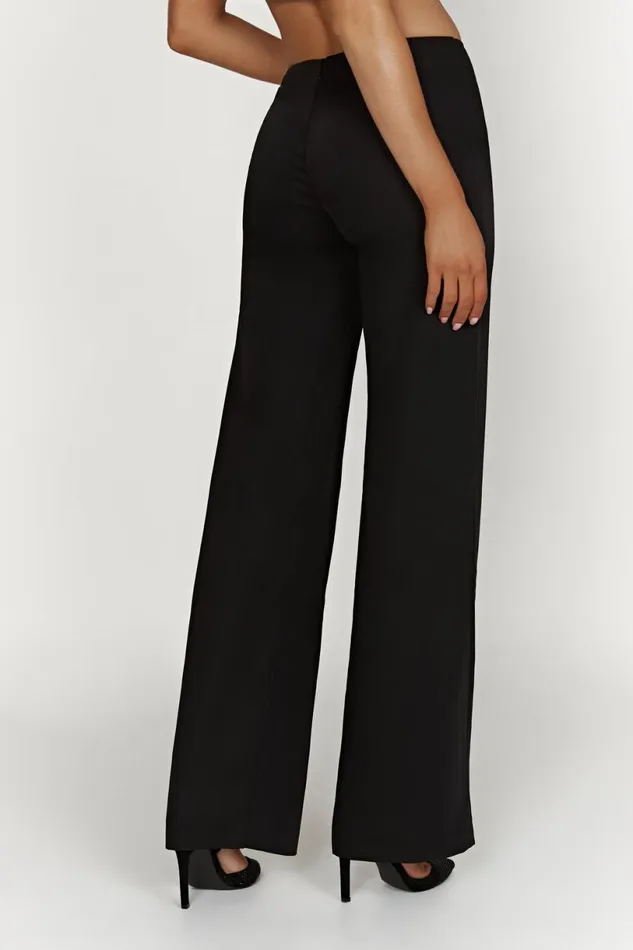 Meshki Pants Women Laurie Low Rise Suiting Pant 8211 Black Black