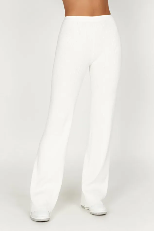 Meshki Pants Women Linnie Straight Leg Knit Pant 8211 White White