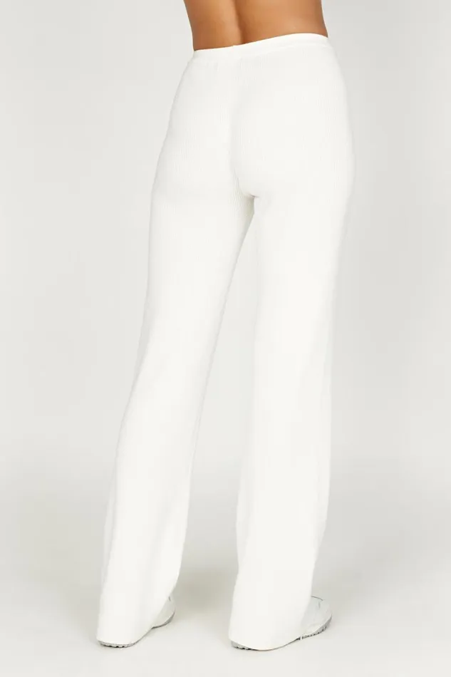 Meshki Pants Women Linnie Straight Leg Knit Pant 8211 White White