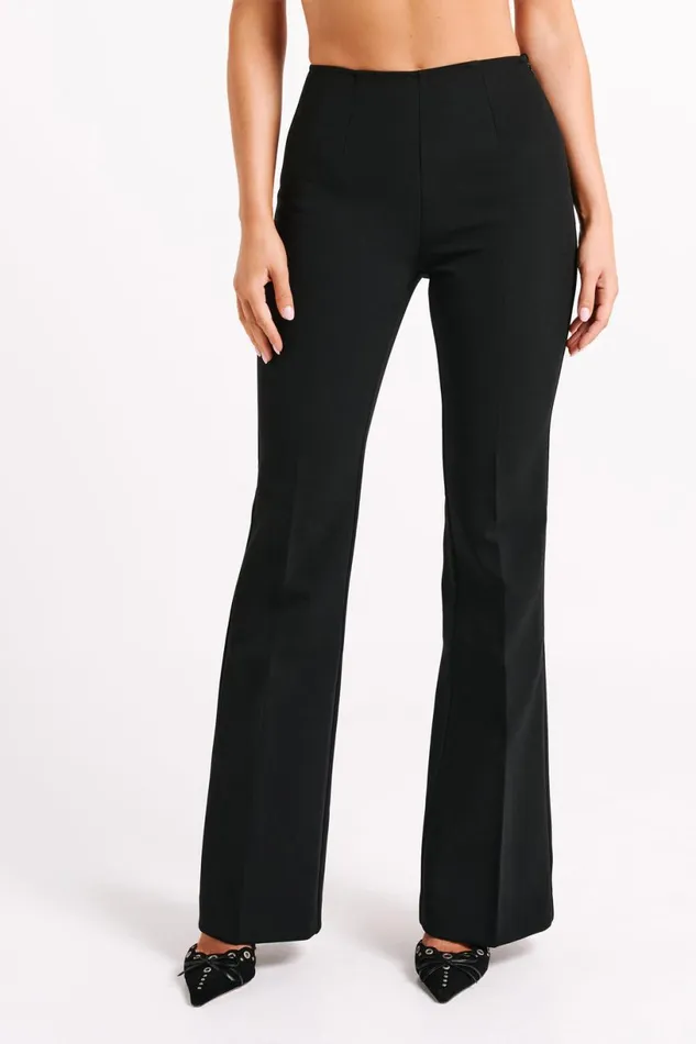 Meshki Pants Women Loretta Fit and Flare Tailored Pant 8211 Black Black