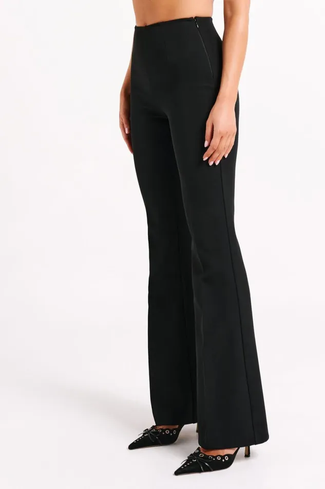 Meshki Pants Women Loretta Fit and Flare Tailored Pant 8211 Black Black