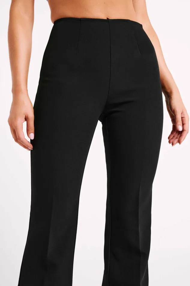 Meshki Pants Women Loretta Fit and Flare Tailored Pant 8211 Black Black
