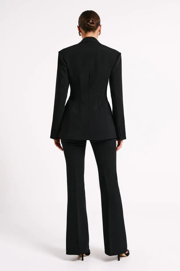 Meshki Pants Women Loretta Fit and Flare Tailored Pant 8211 Black Black