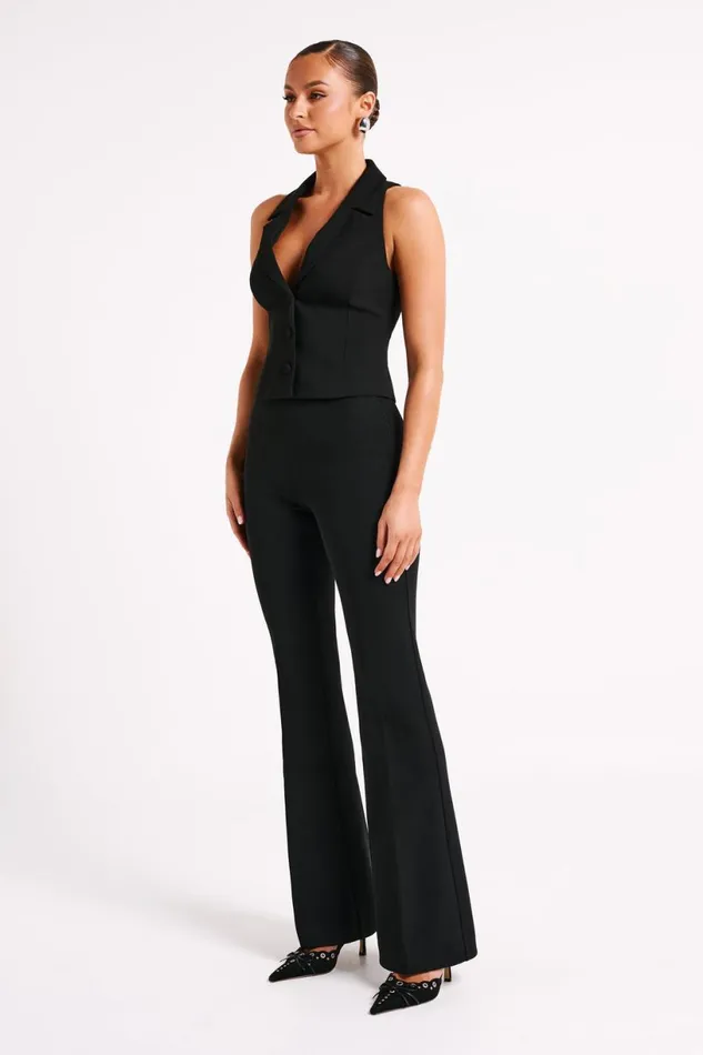 Meshki Pants Women Loretta Fit and Flare Tailored Pant 8211 Black Black