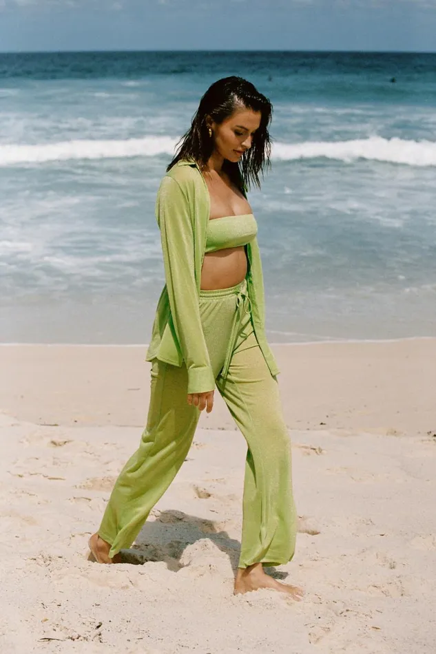 Meshki Pants Women Lucille Shimmer Swim Cover Up Pants 8211 Lime Sparkle Limesparkle Meshki Pants Women Lucille Shimmer Swim Cover Up Pants 8211 Lime Sparkle Limesparkle