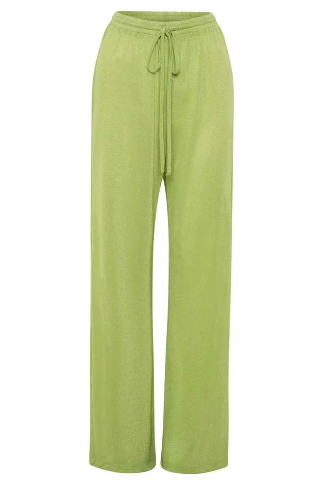 Meshki Pants Women Lucille Shimmer Swim Cover Up Pants 8211 Lime Sparkle Limesparkle