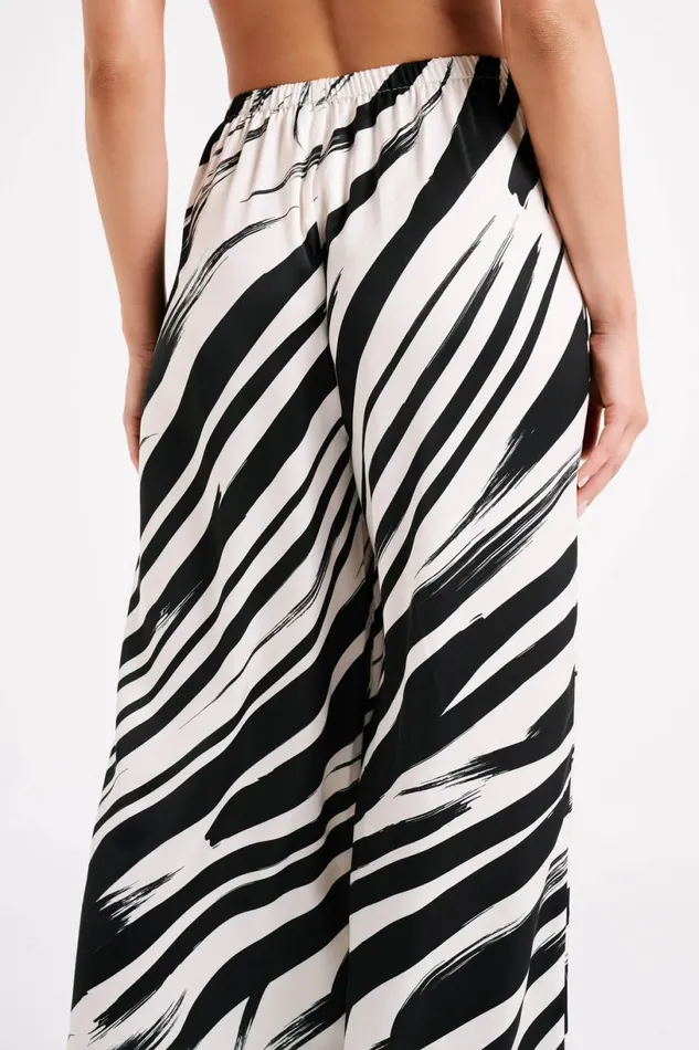 Meshki Pants Women Marciela Printed Satin Straight Leg Pant 8211 Abstract Print Abstract Print Meshki Pants Women Marciela Printed Satin Straight Leg Pant 8211 Abstract Print Abstract Print