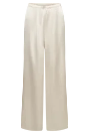 Meshki Pants Women Marciela Satin Straight Leg Pant 8211 Ivory Ivory