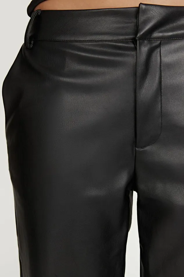 Meshki Pants Women Matilda Slouchy Low Rise Faux Leather Pant 8211 Black Black Meshki Pants Women Matilda Slouchy Low Rise Faux Leather Pant 8211 Black Black