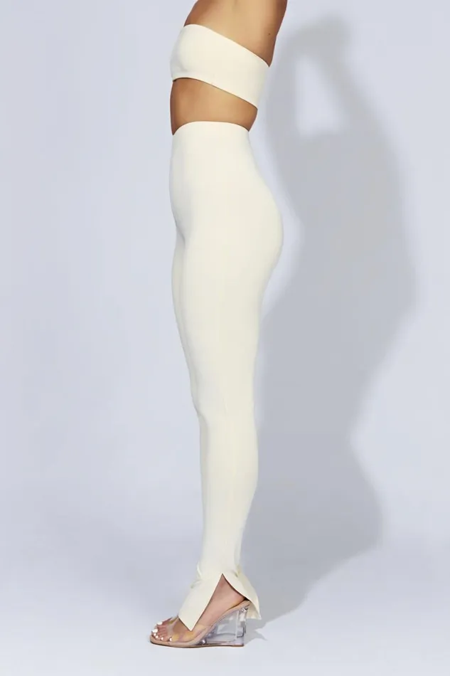 Meshki Pants Women Michelle Side Split Leggings 8211 Cream Cream Meshki Pants Women Michelle Side Split Leggings 8211 Cream Cream