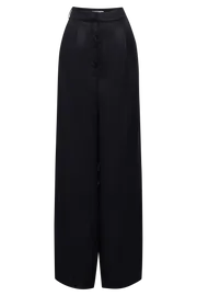 Meshki Pants Women Nour Satin Wide Leg Pant 8211 Black Black
