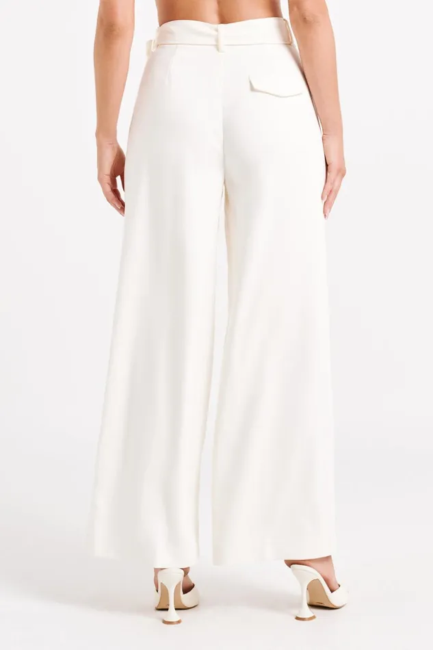 Meshki Pants Women Tenley Wide Leg Suiting Pants 8211 Ivory Ivory Meshki Pants Women Tenley Wide Leg Suiting Pants 8211 Ivory Ivory