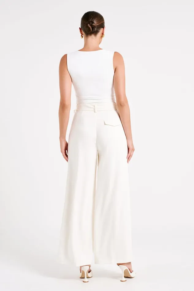 Meshki Pants Women Tenley Wide Leg Suiting Pants 8211 Ivory Ivory Meshki Pants Women Tenley Wide Leg Suiting Pants 8211 Ivory Ivory