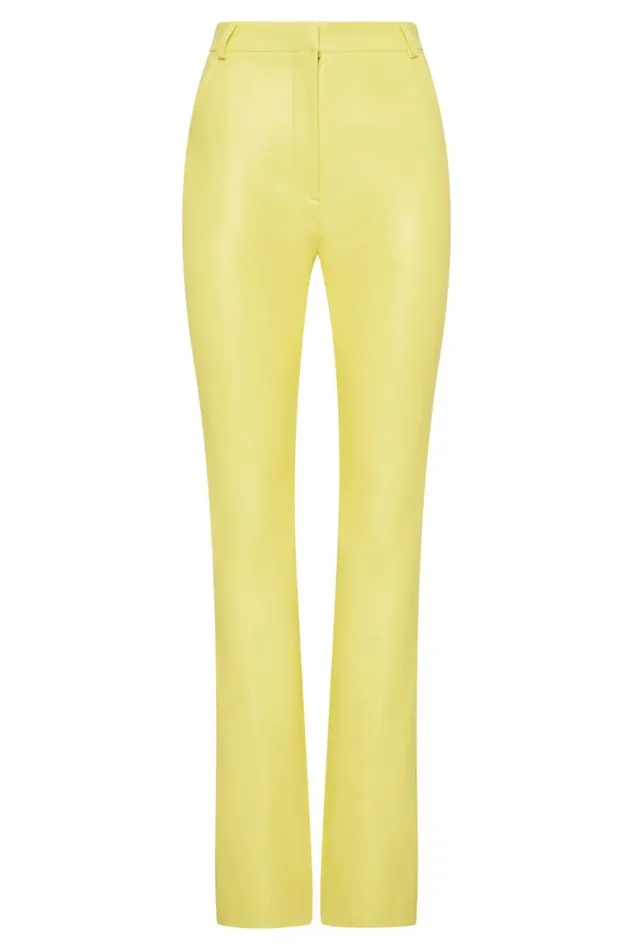 Meshki Pants Women Tyra Straight Leg Faux Leather Pants 8211 Lemon Lemon Meshki Pants Women Tyra Straight Leg Faux Leather Pants 8211 Lemon Lemon