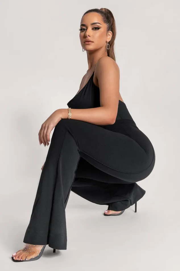 Meshki Pants Women Zendaya Highwaisted Flare Pants 8211 Black Black