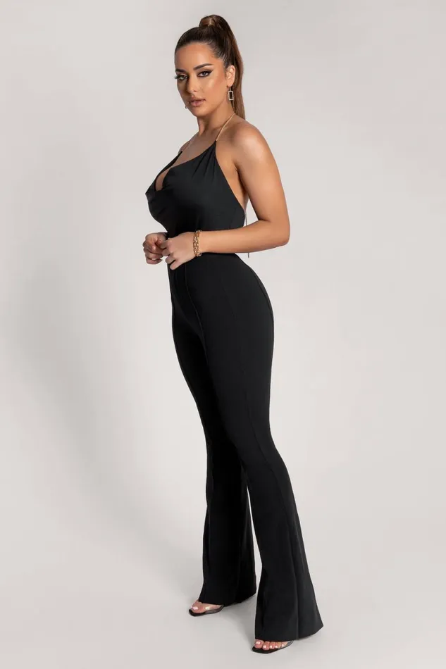 Meshki Pants Women Zendaya Highwaisted Flare Pants 8211 Black Black