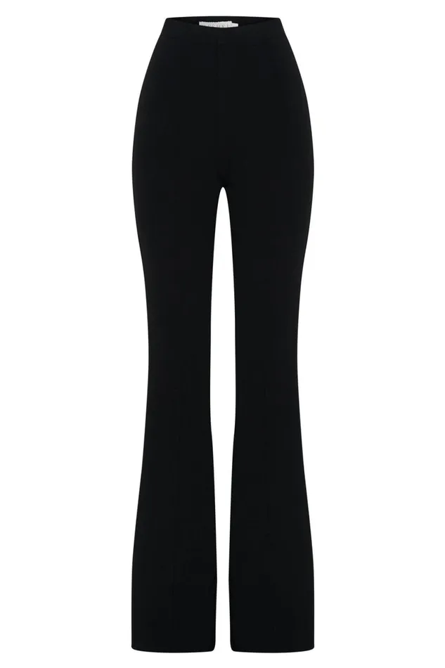 Meshki Pants Women Zendaya Highwaisted Flare Pants 8211 Black Black