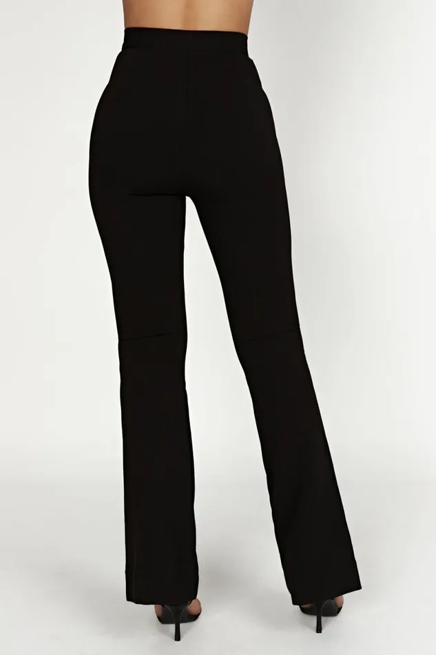 Meshki Pants Women Zendaya Highwaisted Flare Pants 8211 Black Black