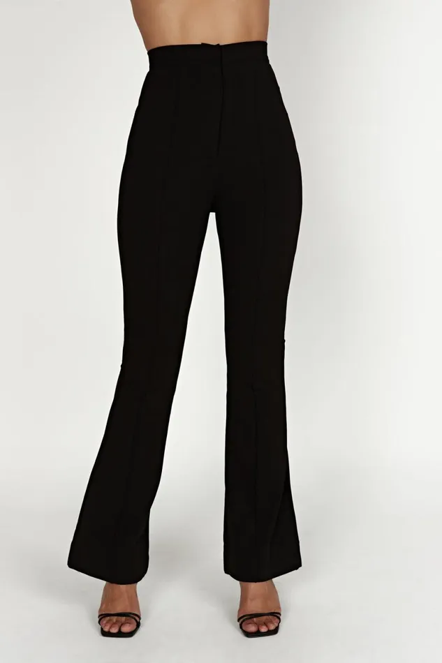 Meshki Pants Women Zendaya Highwaisted Flare Pants 8211 Black Black