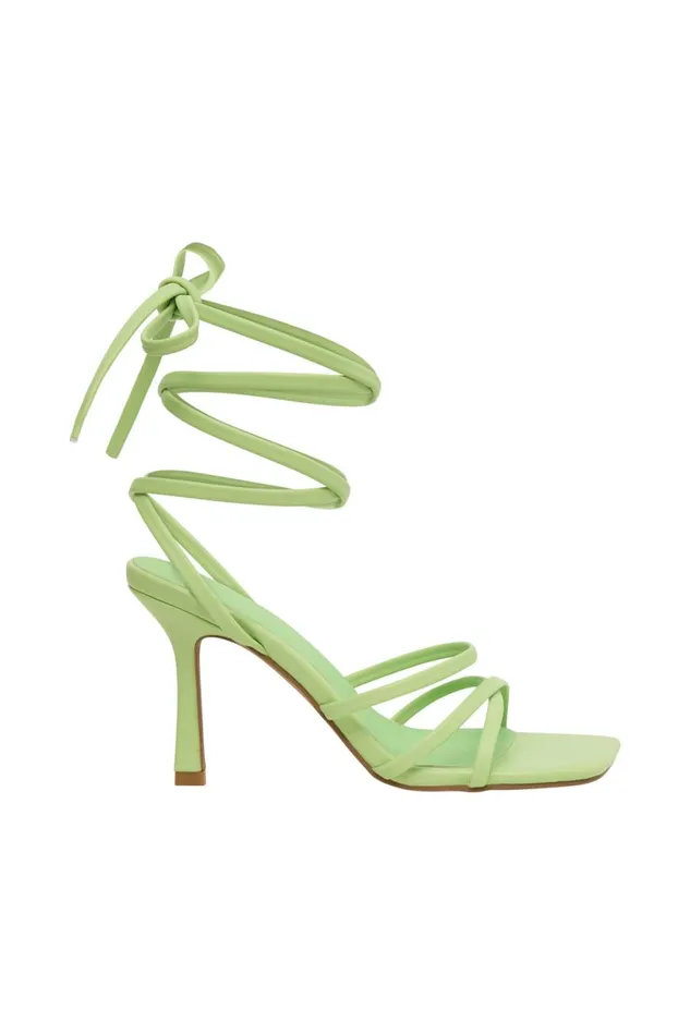 Meshki Shoes Women Milly Faux Leather Wrap Around Heels 8211 Lime Green Limegreen Meshki Shoes Women Milly Faux Leather Wrap Around Heels 8211 Lime Green Limegreen