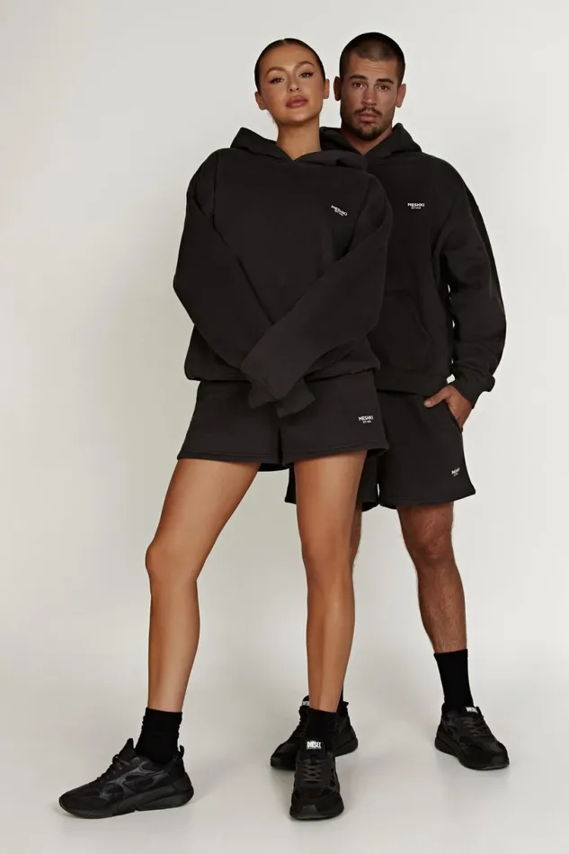 Meshki Shorts Women Jude Unisex Jogger Short 8211 Dusk Black Duskblack