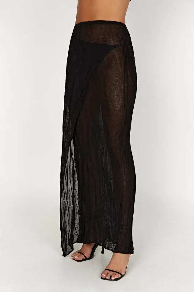Meshki Skirts Women Akari Knit Maxi Skirt 8211 Black Black