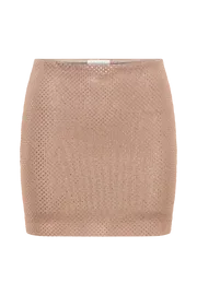 Meshki Skirts Women Andrea Diamante Mini Skirt 8211 Nude Nude