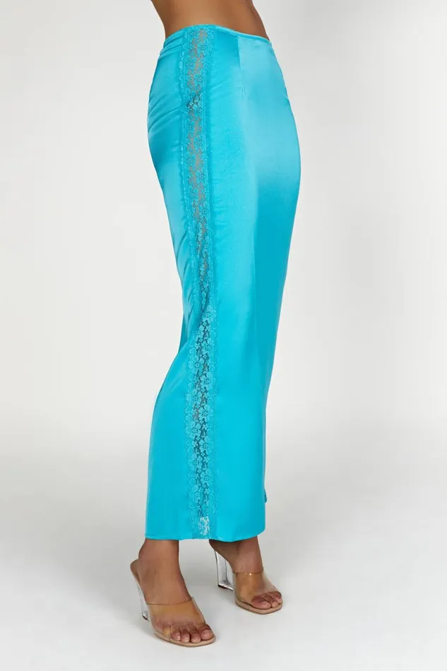 Meshki Skirts Women Bellamy Lace Maxi Skirt 8211 Aquamarine Aquamarine