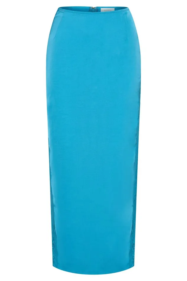 Meshki Skirts Women Bellamy Lace Maxi Skirt 8211 Aquamarine Aquamarine Meshki Skirts Women Bellamy Lace Maxi Skirt 8211 Aquamarine Aquamarine