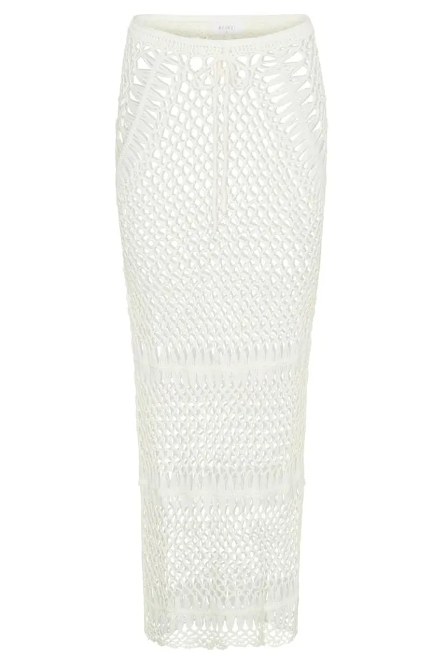 Meshki Skirts Women Bonnie Crochet Maxi Skirt 8211 White White
