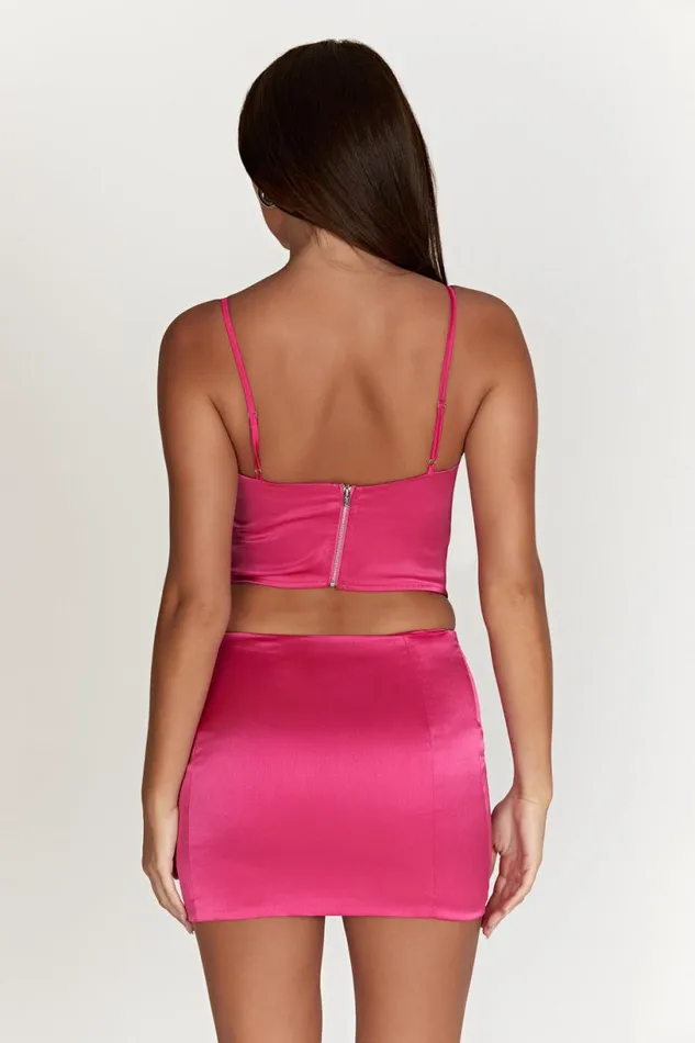 Meshki Skirts Women Briony Low Rise Mini Skirt 8211 Fuchsia Fuchsia Meshki Skirts Women Briony Low Rise Mini Skirt 8211 Fuchsia Fuchsia