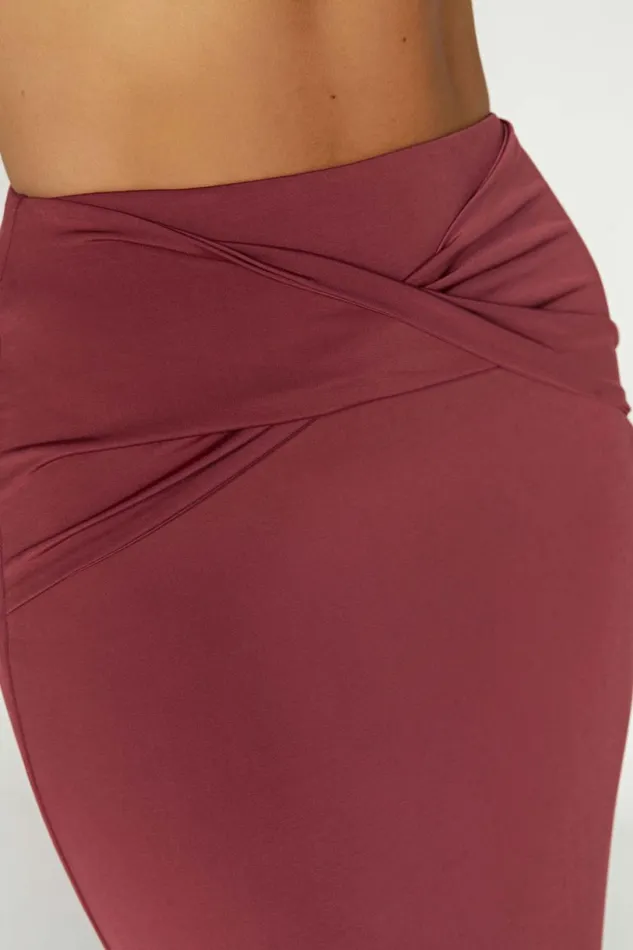 Meshki Skirts Women Ceri Maxi Twist Skirt 8211 Wine Wine